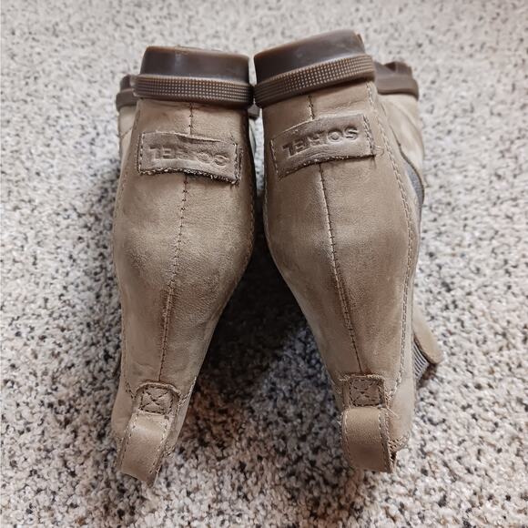 Sorel Joan of Arctic Wedge II Chelsea Boots NL3022-240 Size 7.5 Tan - Picture 6 of 9